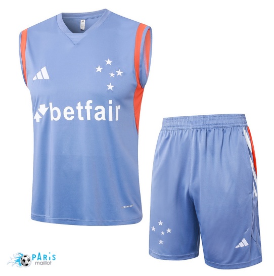 Achat Maillot Foot Training Foot Cruzeiro Debardeur + Short Gris 2024/25