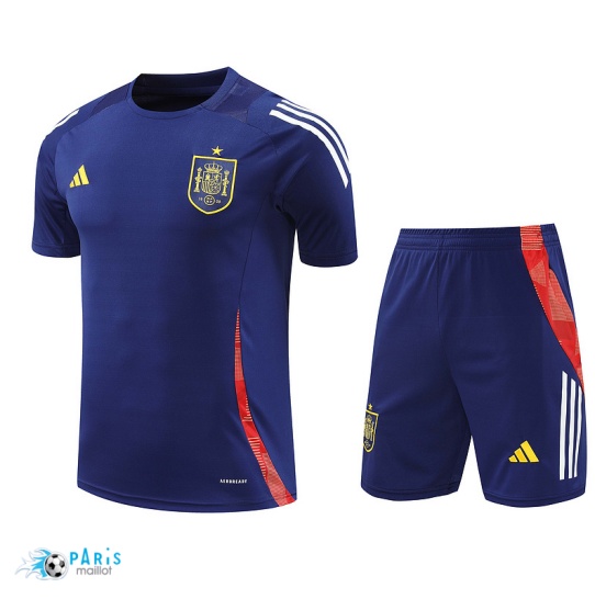 Soldes Maillot Foot Training Foot Espagne + Short Bleu marine 2024/25