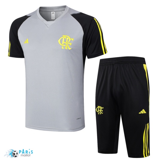 Créer Maillot Foot Training Foot Flamenco + Short gris clair 2024/25