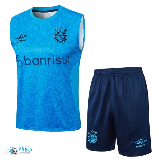 Site Maillot Foot Training Foot Gremio Debardeur + Short Bleu 2024/25