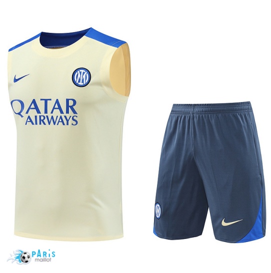 Marque Maillot Foot Training Foot Inter Milan Debardeur + Short jaune 2024/25