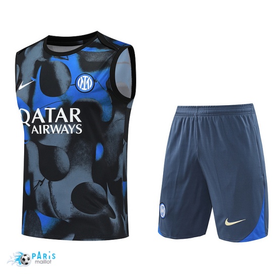 Site Maillot Foot Training Foot Inter Milan Debardeur + Short Gris 2024/25