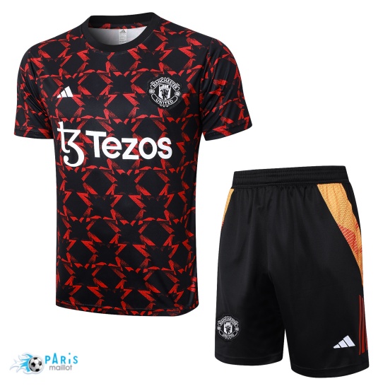 Achat Maillot Foot Training Foot Manchester United + Short noir 2024/25