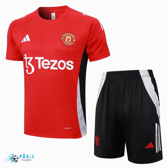 Soldes Maillot Foot Training Foot Manchester United + Short rouge 2024/25