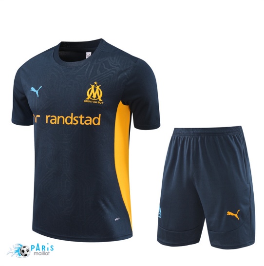 Acheter Maillot Foot Training Foot Marseille Enfant + Short Bleu marine 2024/25