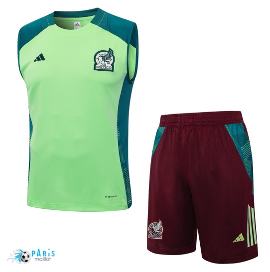 Prix Maillot Foot Training Foot Mexique Debardeur + Short vert 2024/25