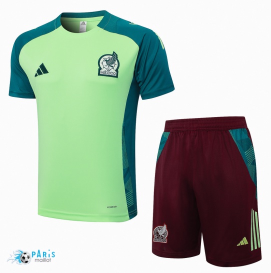 Achat Maillot Foot Training Foot Mexique + Short vert 2024/25