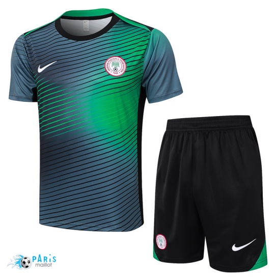 Nouveau Maillot Foot Training Foot Nigeria + Short Gris 2024/25