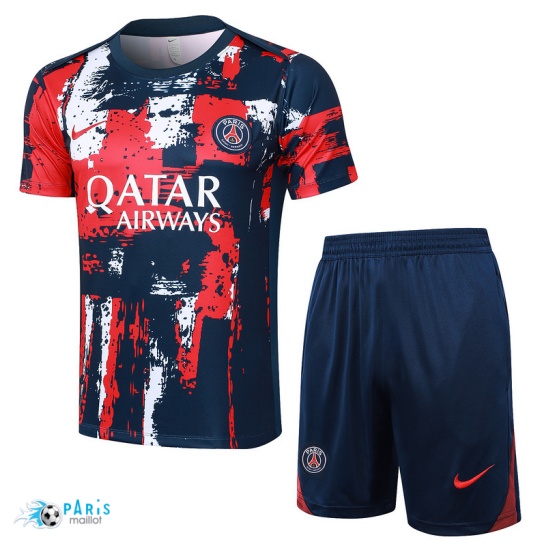 Marque Maillot Foot Training Foot Paris Paris Saint Germain + Short Bleu 2024/25