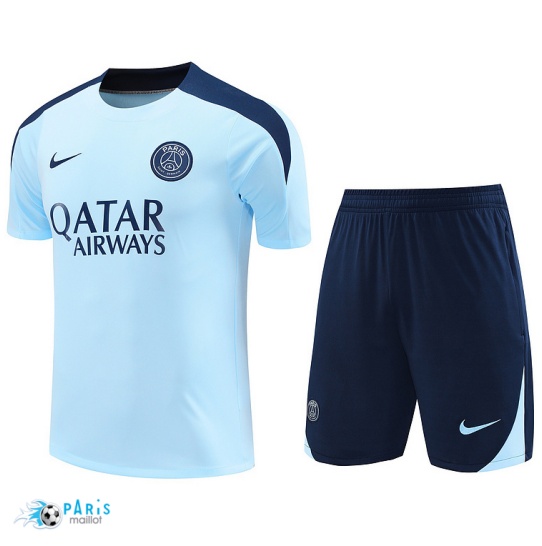 Prix Maillot Foot Training Foot Paris Paris Saint Germain + Short Bleu 2024/25