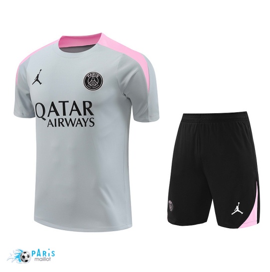 Prix Maillot Foot Training Foot Paris Paris Saint Germain + Short Gris 2024/25