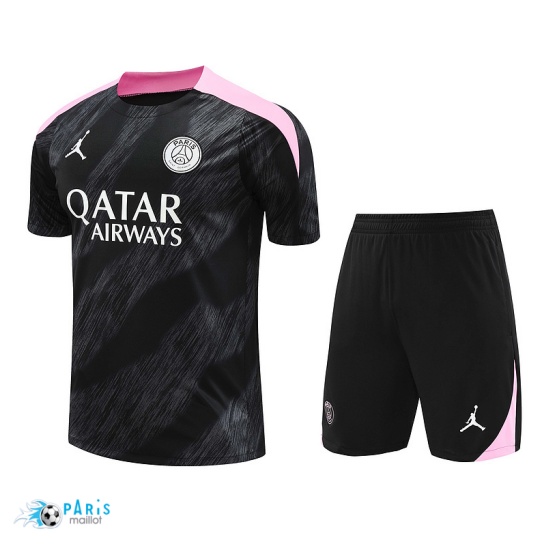 Achat Maillot Foot Training Foot Paris Paris Saint Germain + Short noir 2024/25