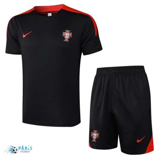 Créer Maillot Foot Training Foot Portugal + Short noir 2024/25