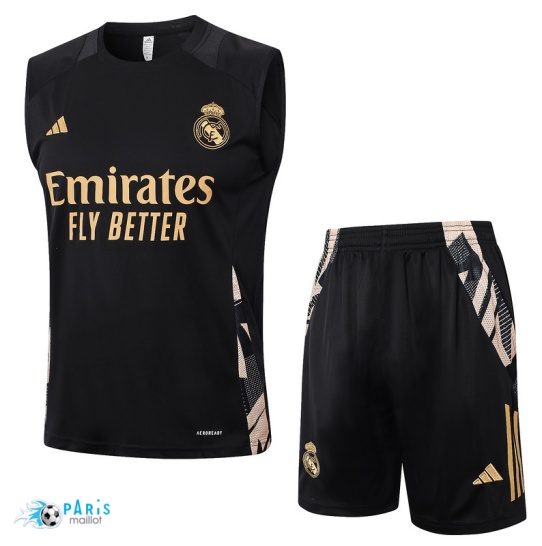 Achat Maillot Foot Training Foot Real Madrid Debardeur + Short noir 2024/25