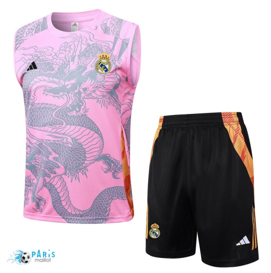 Créer Maillot Foot Training Foot Real Madrid Debardeur + Short rose 2024/25