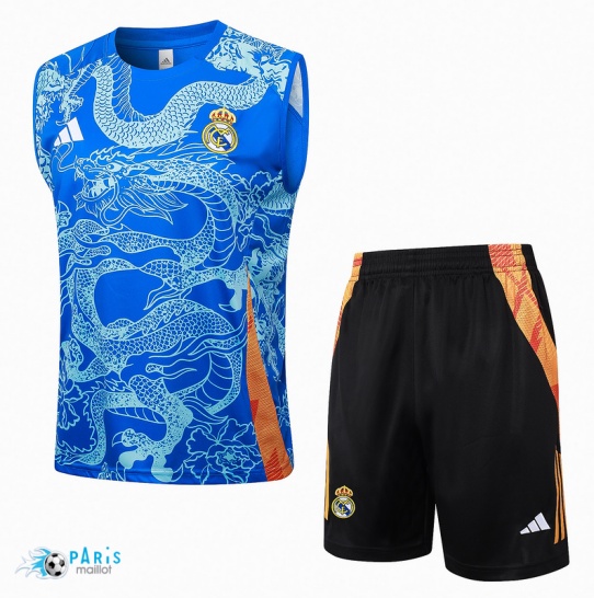 Marque Maillot Foot Training Foot Real Madrid Debardeur + Short Bleu 2024/25