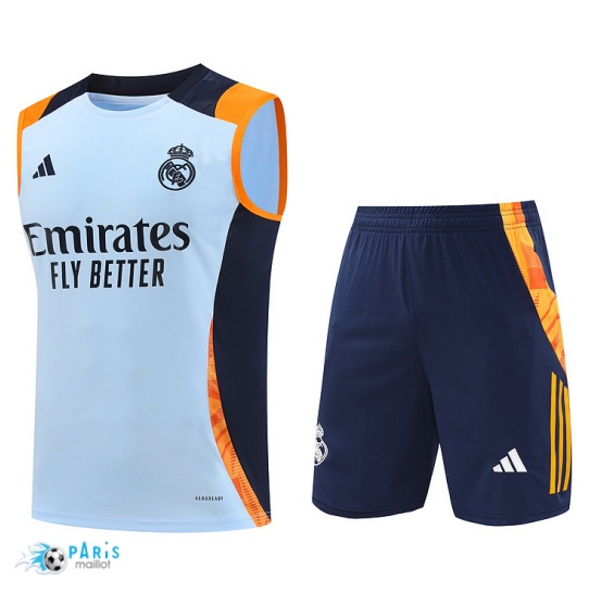 Achat Maillot Foot Training Foot Real Madrid Debardeur + Short Bleu 2024/25