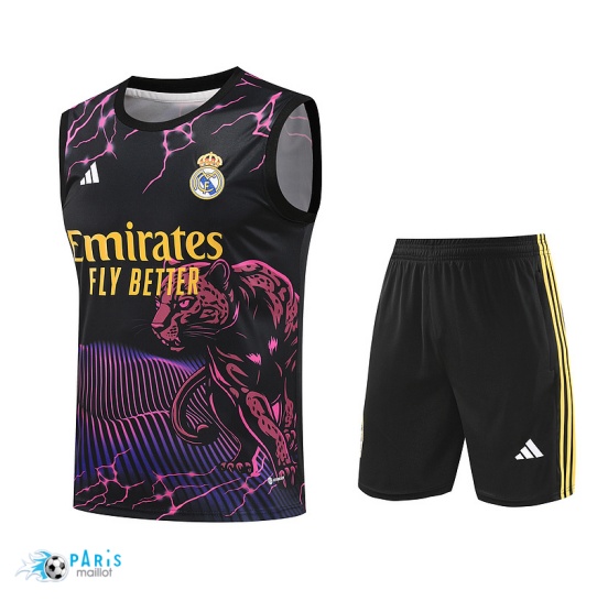 Acheter Maillot Foot Training Foot Real Madrid Debardeur + Short rose 2024/25