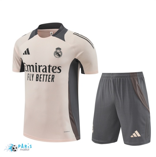 Marque Maillot Foot Training Foot Real Madrid Enfant + Short abricot 2024/25