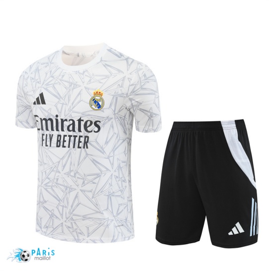 Achat Maillot Foot Training Foot Real Madrid Enfant + Short Blanc 2024/25