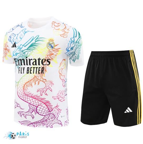 Prix Maillot Foot Training Foot Real Madrid + Short Blanc 2024/25