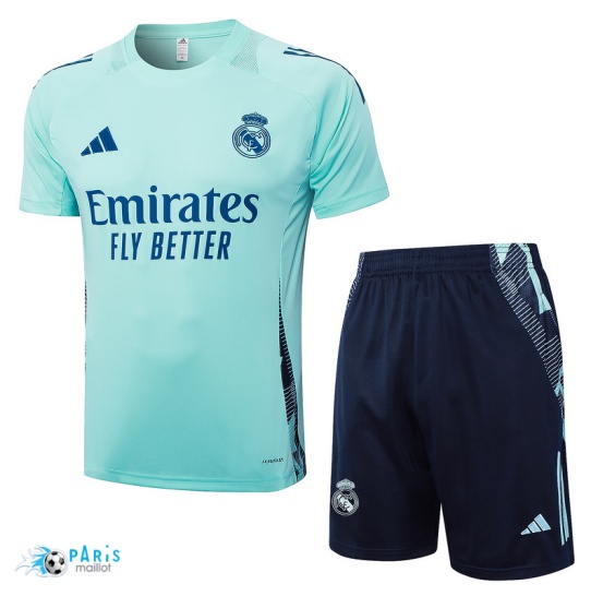 Achat Maillot Foot Training Foot Real Madrid + Short vert clair 2024/25