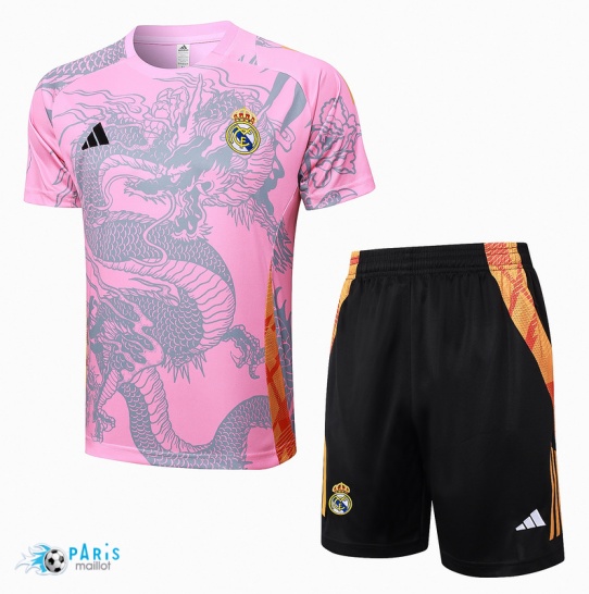 Soldes Maillot Foot Training Foot Real Madrid + Short rose 2024/25