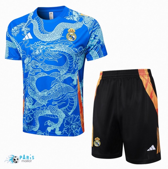 Acheter Maillot Foot Training Foot Real Madrid + Short Bleu 2024/25