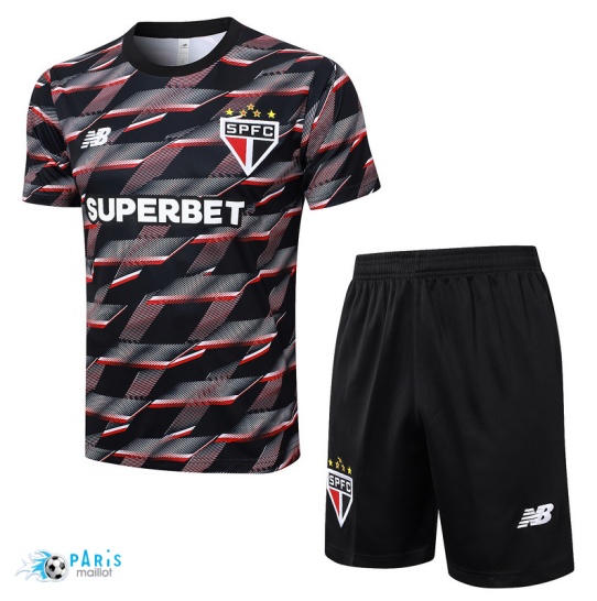 Prix Maillot Foot Training Foot São Paulo + Short noir 2024/25