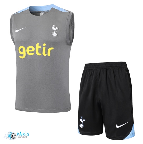 Site Maillot Foot Training Foot Tottenham Hotspur Debardeur + Short gris foncé 2024/25