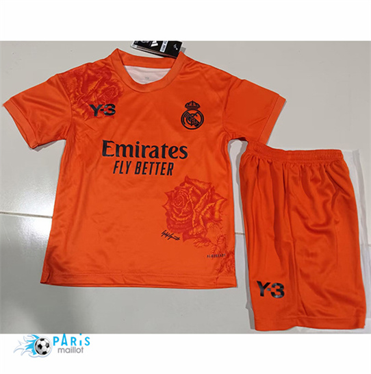 Maillot Foot Real Madrid Enfant Y3 orange 2024/25