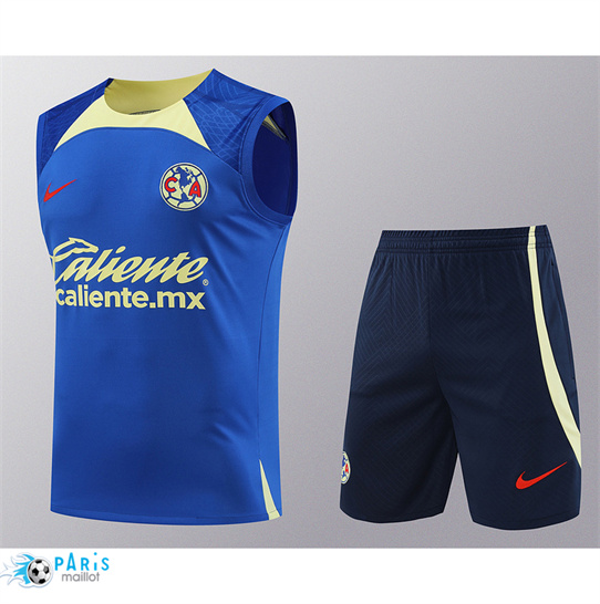 Site Training Foot América Debardeur + Shorts bleu 2024/25