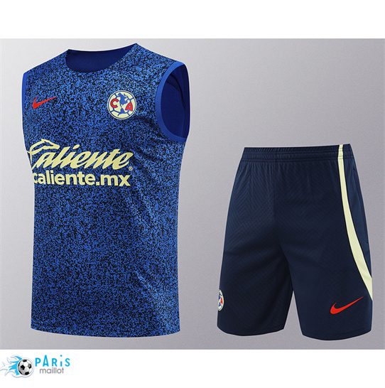 Soldes Training Foot América Debardeur + Shorts bleu 2024/25