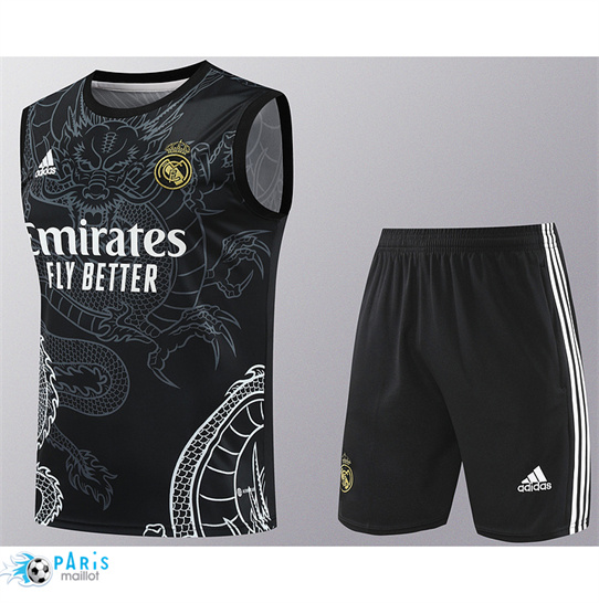Nouveau Training Foot Real Madrid Debardeur + Shorts noir 2024/25