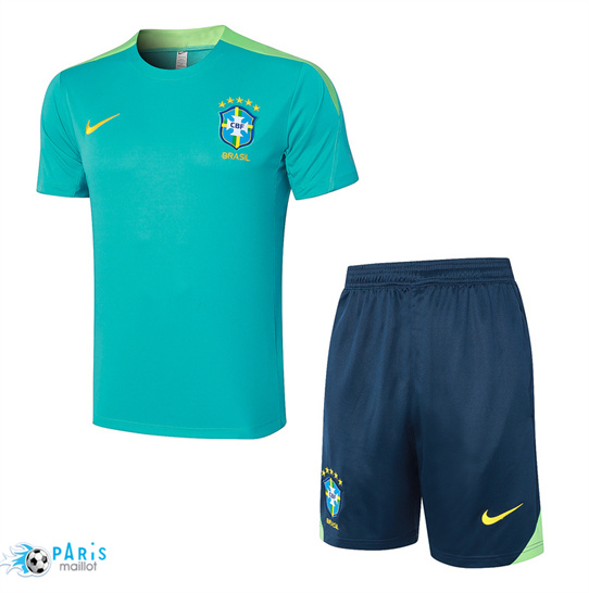 Soldes Training Foot Brésil + Shorts lac bleu 2024/25