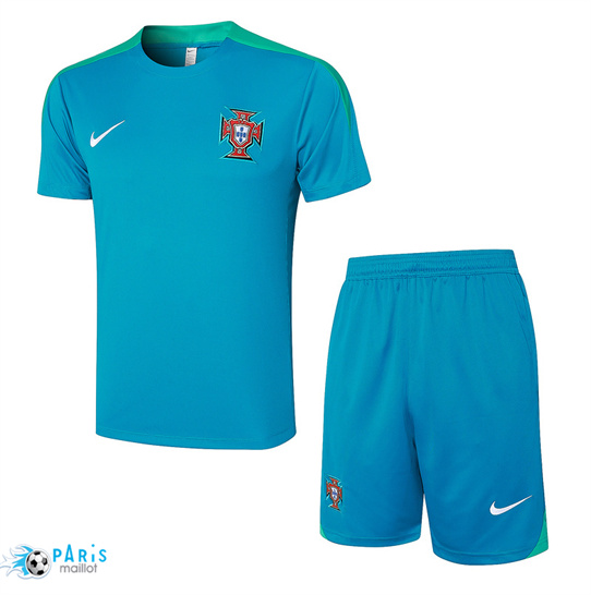 Achat Training Foot Portugal + Shorts bleu 2024/25
