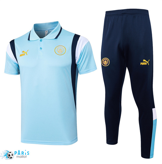 Discount Training Foot Manchester City polo + Pantalon bleu clair 2024/25