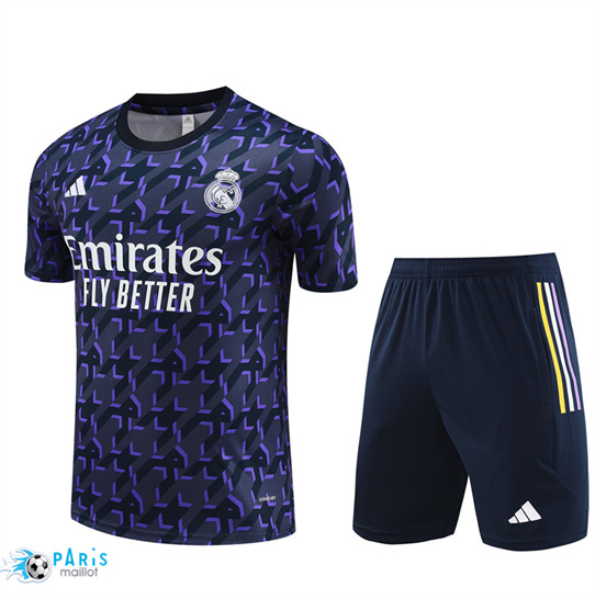 Acheter Training Foot Real Madrid + Shorts bleu royal 2024/25