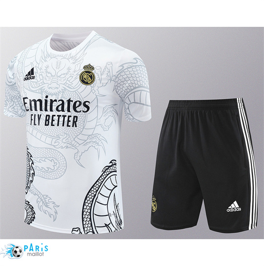 Soldes Training Foot Real Madrid + Shorts Blanc 2024/25
