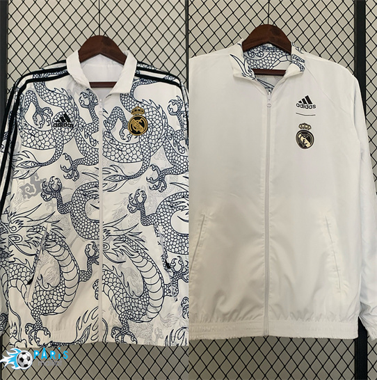 Achat Réversible Coupe vent Real Madrid Blanc 2024/25