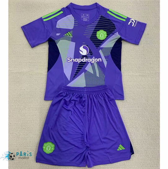 Maillot Foot Manchester United Enfant Gardien de but Violet 2024/25