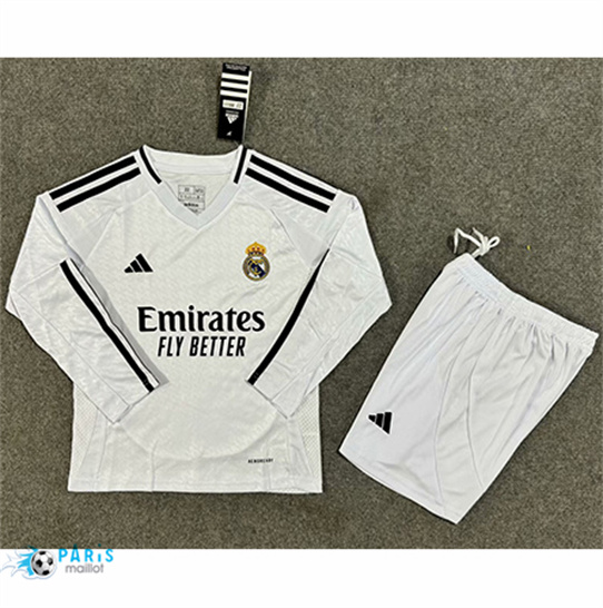 Maillot Foot Real Madrid Enfant Domicile Manche Longue 2024/25