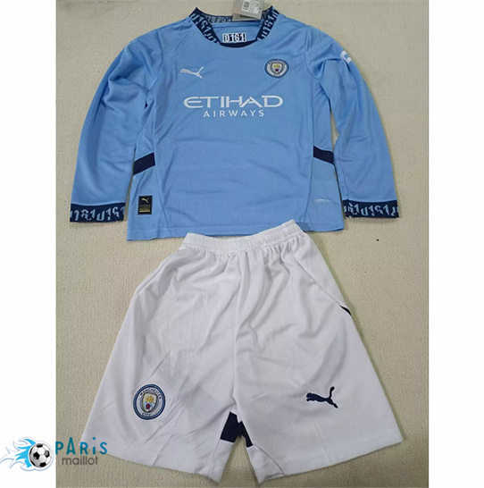 Discount Maillot Foot Manchester City Enfant Domicile Manche Longue 2024/25