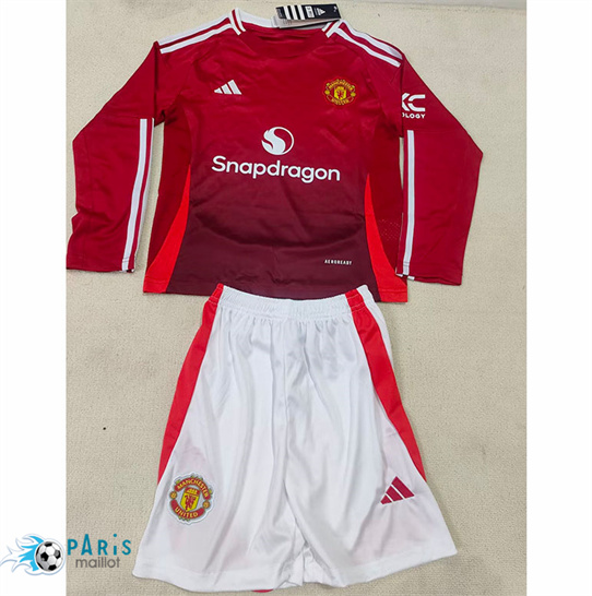 Site Maillot Foot Manchester United Enfant Domicile Manche Longue 2024/25