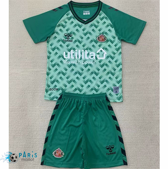 Site Maillot Foot Sunderland Enfant Gardien de but Vert 2024/25