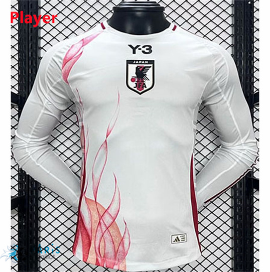 Achat Maillot Foot Japon Y3 Player Manche Longue Blanc 2024/25