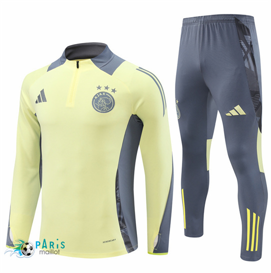 Soldes Survetement Ajax Jaune Clair 2024/25