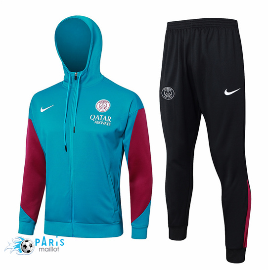 Prix à Capuche Veste Survetement Paris PSG Vert 2024/25