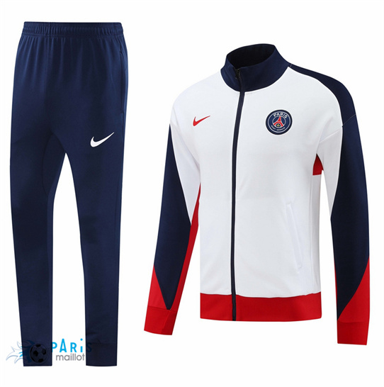 Acheter Veste Survetement Paris PSG Blanc 2024/25