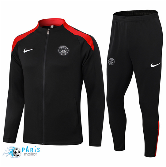 Créer Veste Survetement Paris PSG Noir 2024/25